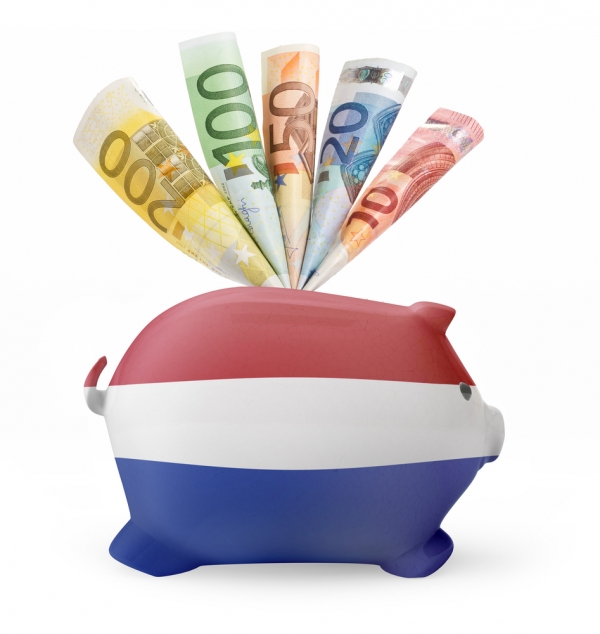 オランダ国旗豚の貯金箱